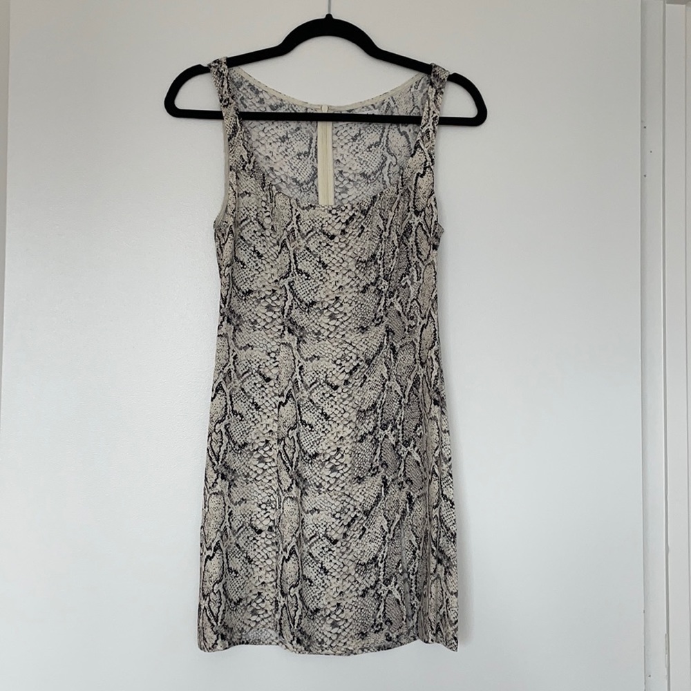 Reformation Snakeskin Print Mini Dress
